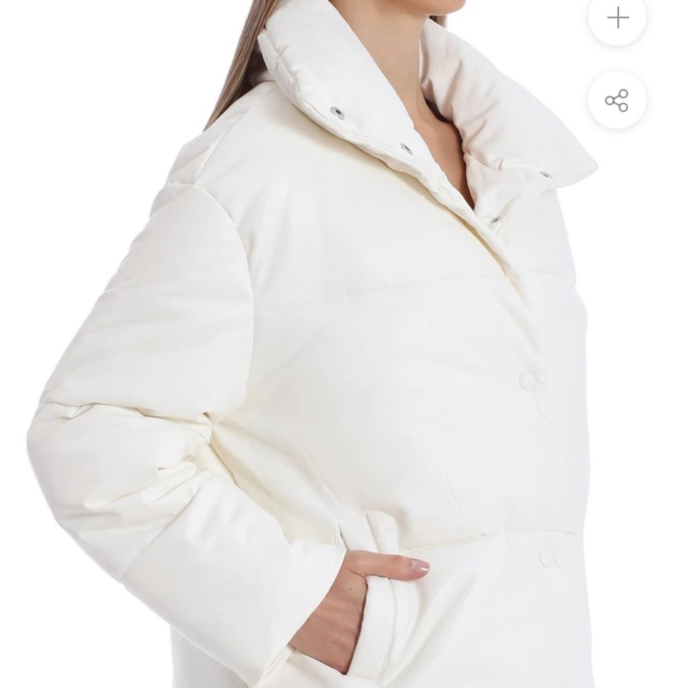 Bagatelle Women's White Puffer Jacket